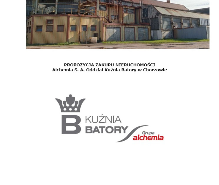 Alchemia S. A. Oddział Kuźnia Batory w Chorzowie Wydział Prasowni