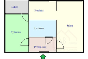 Mieszkanie na sprzedaż 36m2 Wrocław Fabryczna Kozanów Modra - zdjęcie 1