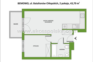 Mieszkanie na sprzedaż 44m2 Warszawa Bemowo Batalionów Chłopskich - zdjęcie 1