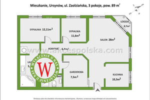 Mieszkanie na sprzedaż 90m2 Warszawa Ursynów Zaolziańska - zdjęcie 1