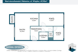 Mieszkanie na sprzedaż 48m2 pabianicki Pabianice Wiejska - zdjęcie 3