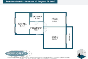 Mieszkanie na sprzedaż 59m2 sochaczewski Sochaczew Targowa - zdjęcie 2