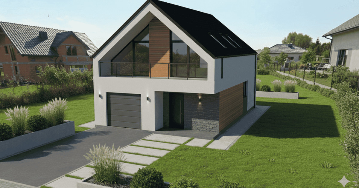 Nowoczesny dom niedaleko jeziora