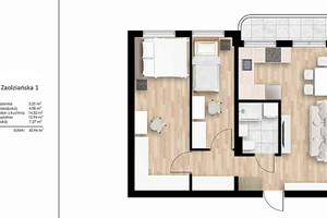 Mieszkanie na sprzedaż 44m2 Wrocław Krzyki Krzyki Zaolziańska - zdjęcie 1