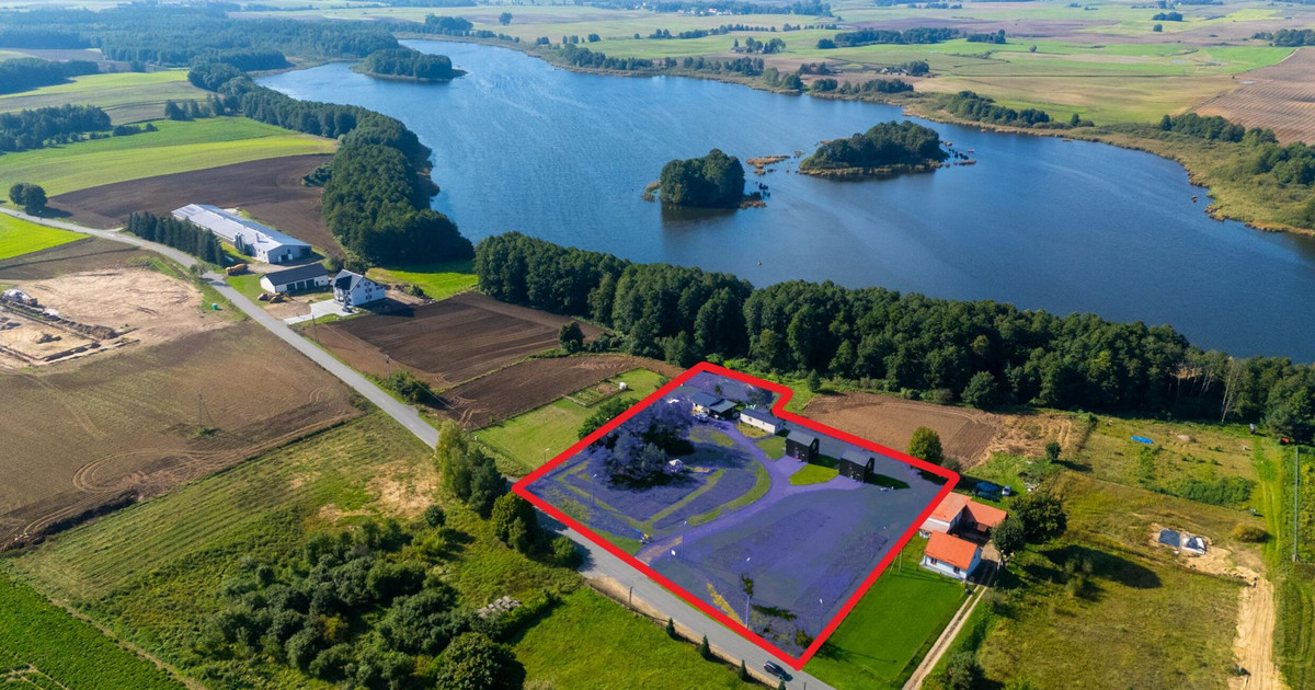 Działka z domkami bezpośrednio nad Jeziorem Trupel