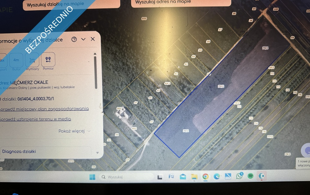 Piękna Działka na Wsi Okale k Kazimierz Dolnego