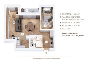 Mieszkanie na sprzedaż 43m2 poznański Luboń Aleja Jana Pawła II - zdjęcie 1
