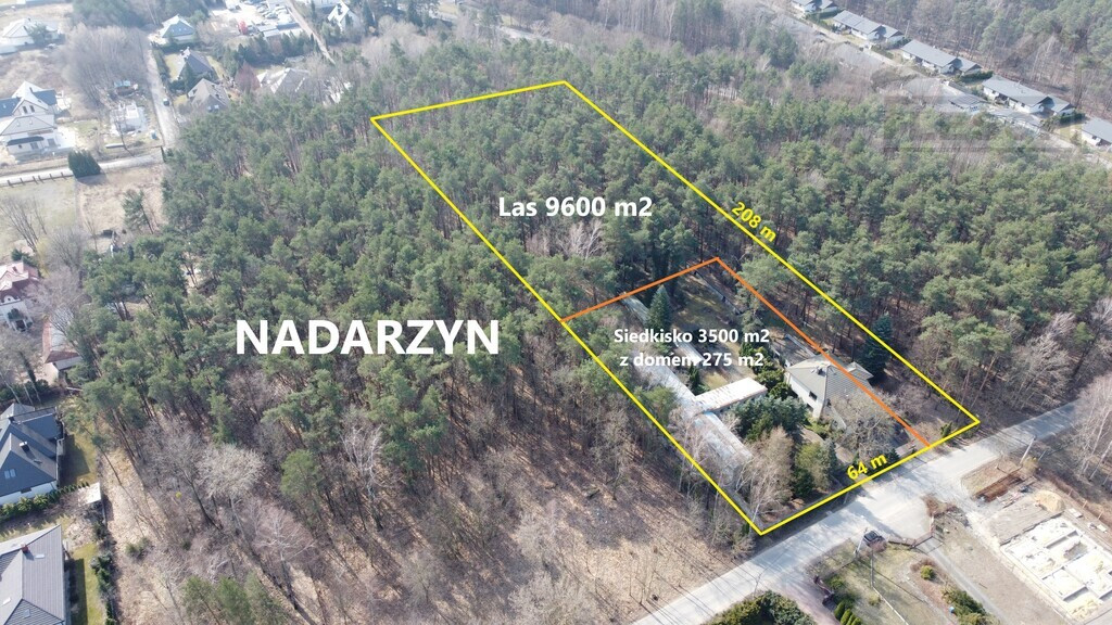 Działka siedliskowa z domem 275 m2 i lasem