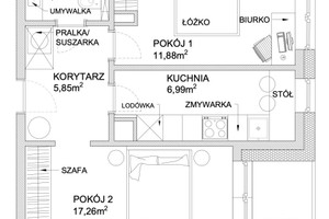 Mieszkanie na sprzedaż 46m2 Warszawa Mokotów Ksawerów Modra - zdjęcie 1