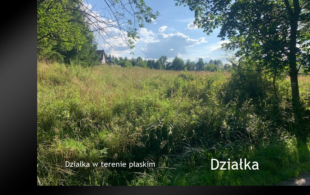 Działka w terenie płaskim