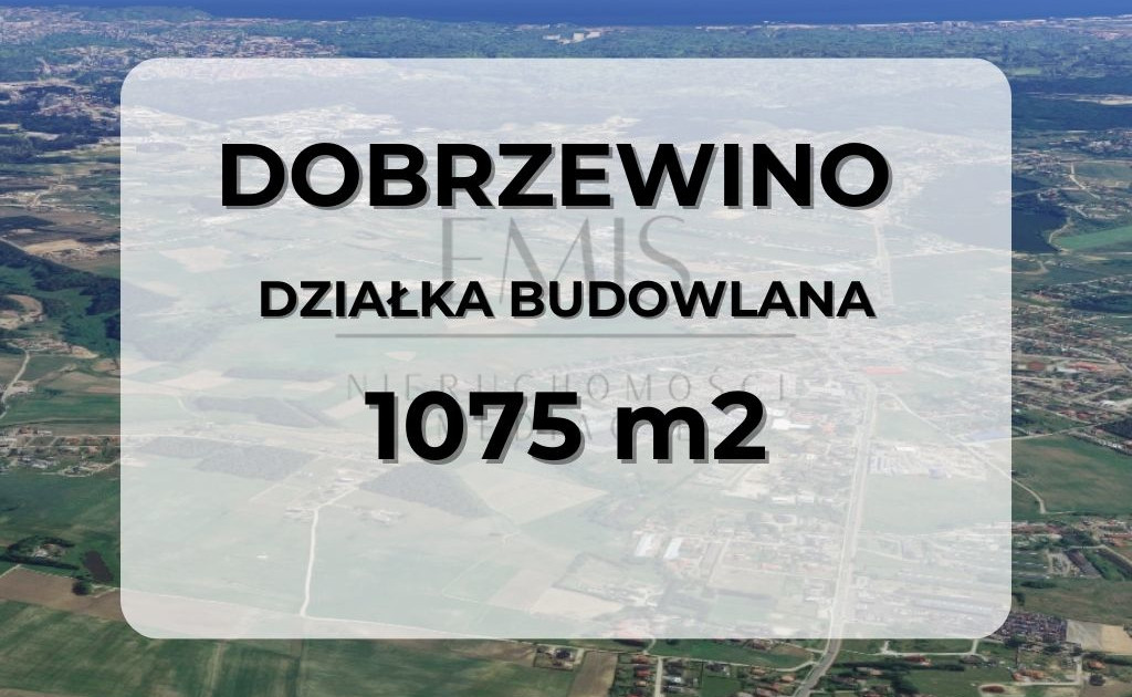 Dobrzewino - działka do zabudowy 1075 m2