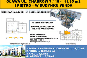 Mieszkanie na sprzedaż 42m2 oławski Oława Chabrów - zdjęcie 1