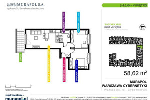 Mieszkanie na sprzedaż 59m2 Warszawa Mokotów Komputerowa - zdjęcie 2