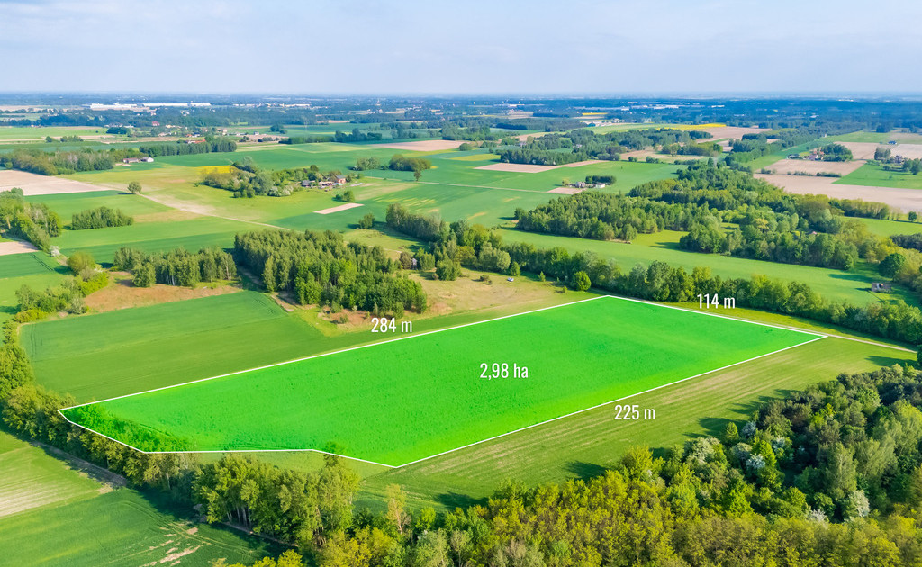 Malownicza działka rolna 2,98 ha gmina Kampinos