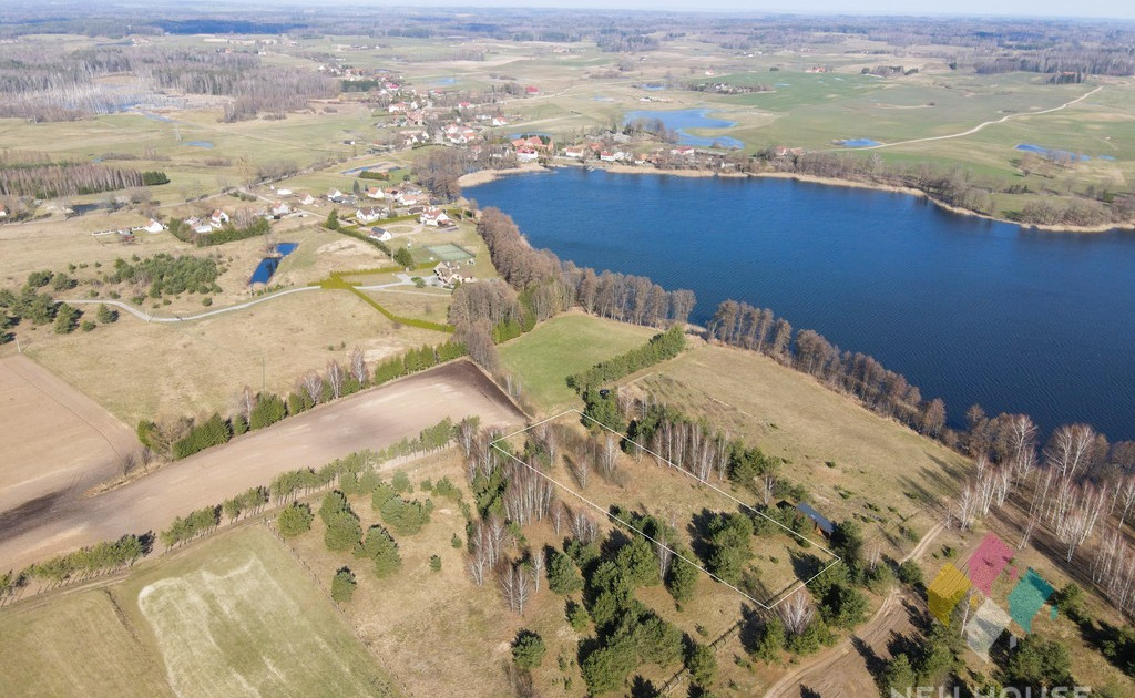 Działka nad jeziorem Jełmuń, 100m od jeziora