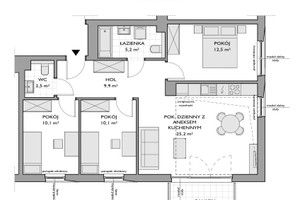 Mieszkanie na sprzedaż 79m2 Gdynia Chwarzno-Wiczlino Jana Kazimierza - zdjęcie 2