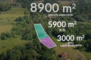 Działka na sprzedaż 8900m2 krakowski Mogilany Brzyczyna - zdjęcie 1