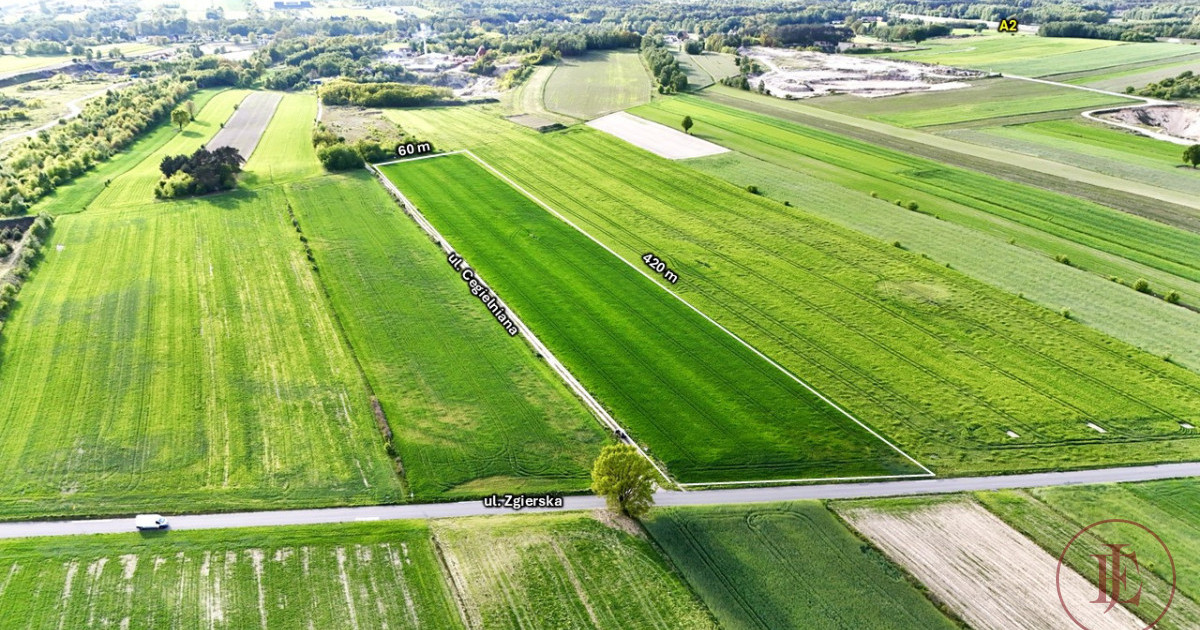 Działka inwestycyjna 2,5 ha - Szczawin, gm. Zgierz