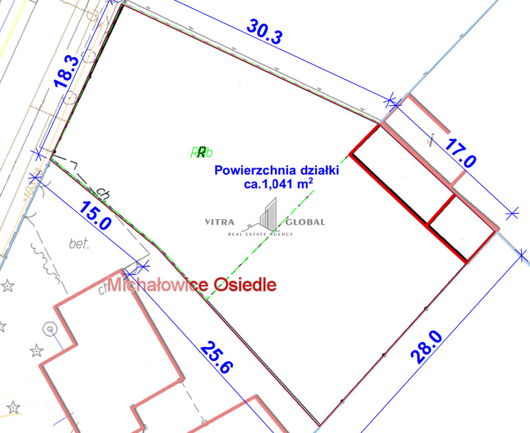 Działka 1041 m2 Michałowice-Osiedle na terenie mieszkaniowym jednorodzinnym