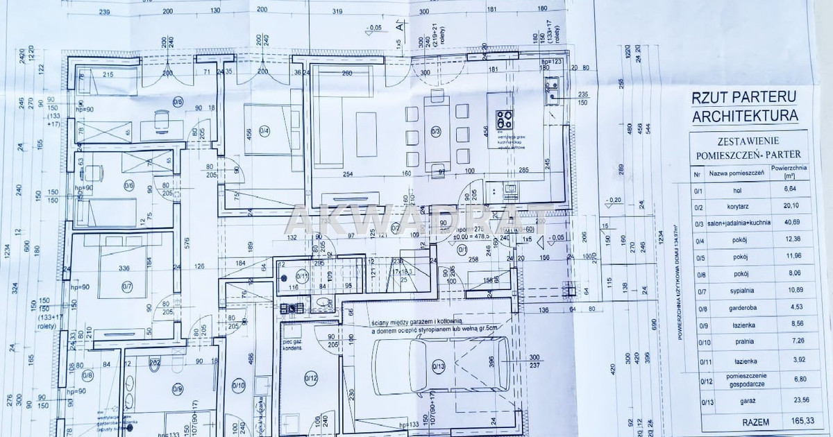 Działka z gotowym projektem domu parterowego