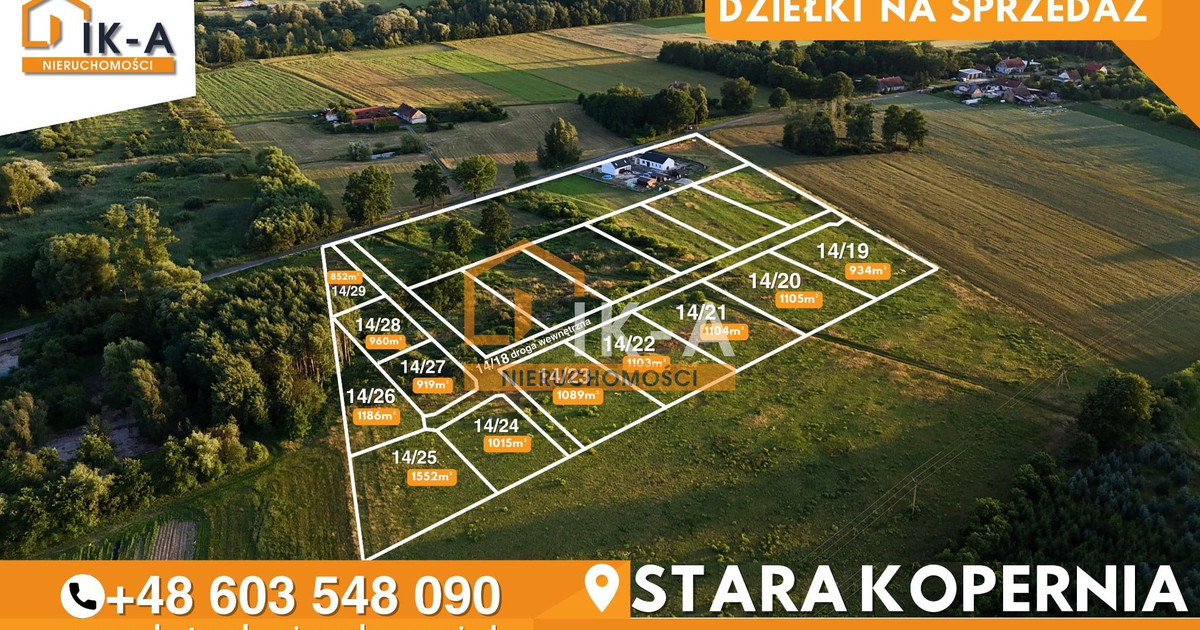 Stara Kopernia ,działki pod zabudowę jednorodzinną