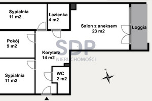 Mieszkanie na sprzedaż 78m2 Wrocław Krzyki Wojszyce Łubinowa - zdjęcie 2