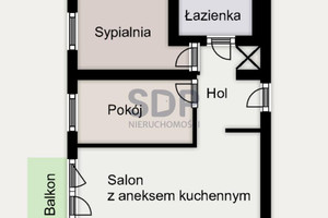 Mieszkanie na sprzedaż 54m2 Wrocław Fabryczna Oporów Jordanowska - zdjęcie 2