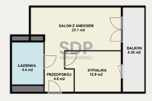 Mieszkanie na sprzedaż 45m2 Wrocław Śródmieście Jedności Narodowej - zdjęcie 2