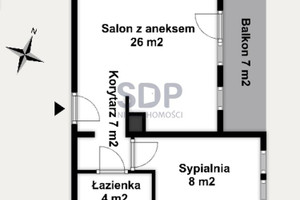 Mieszkanie na sprzedaż 44m2 Wrocław Krzyki Księże Wielkie Opolska - zdjęcie 2