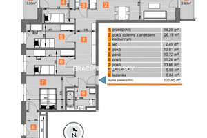 Mieszkanie na sprzedaż 102m2 Kraków Mistrzejowice os. Piastów - zdjęcie 3