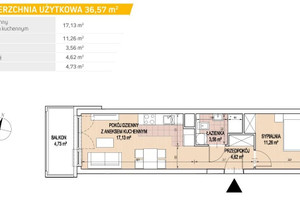 Mieszkanie na sprzedaż 37m2 Kraków Podgórze Duchackie Wola Duchacka Kamieńskiego - okolice - zdjęcie 3