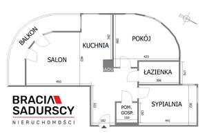 Mieszkanie na sprzedaż 74m2 Kraków Grzegórzki Grzegórzki Stare płk. Francesco Nullo - zdjęcie 3