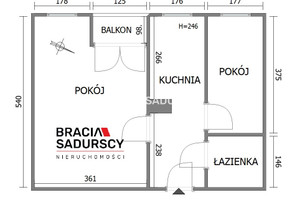 Mieszkanie na sprzedaż 37m2 Kraków Grzegórzki Dąbie Na Szaniec - zdjęcie 3