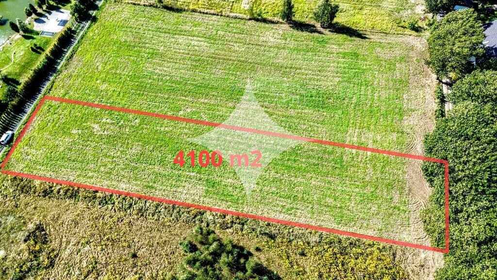 Działka budowlana o pow. 4100 m2 w Wykrotach