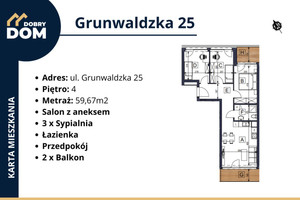 Mieszkanie na sprzedaż 60m2 Bydgoszcz Okole Grunwaldzka - zdjęcie 1