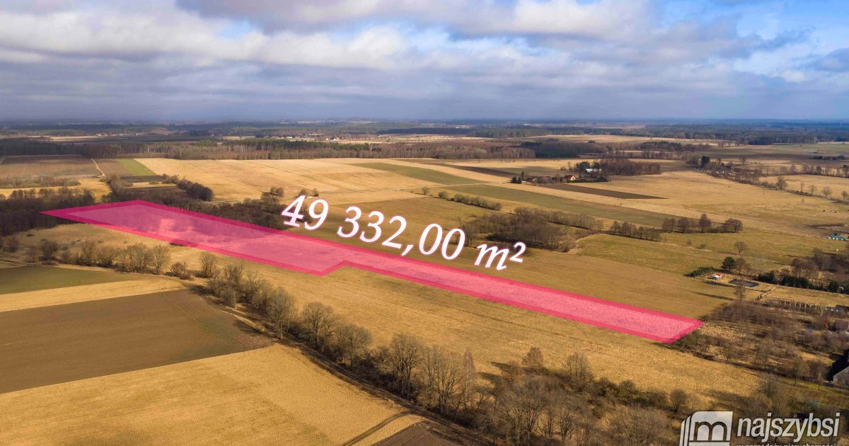 Białogard-działka rolno-leśna 4,91 ha- m. Żeleźno