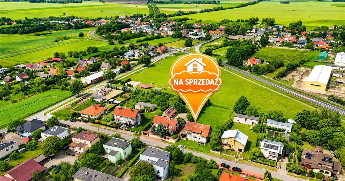 Nieruchomość z budynkiem stan surowy zamknięty