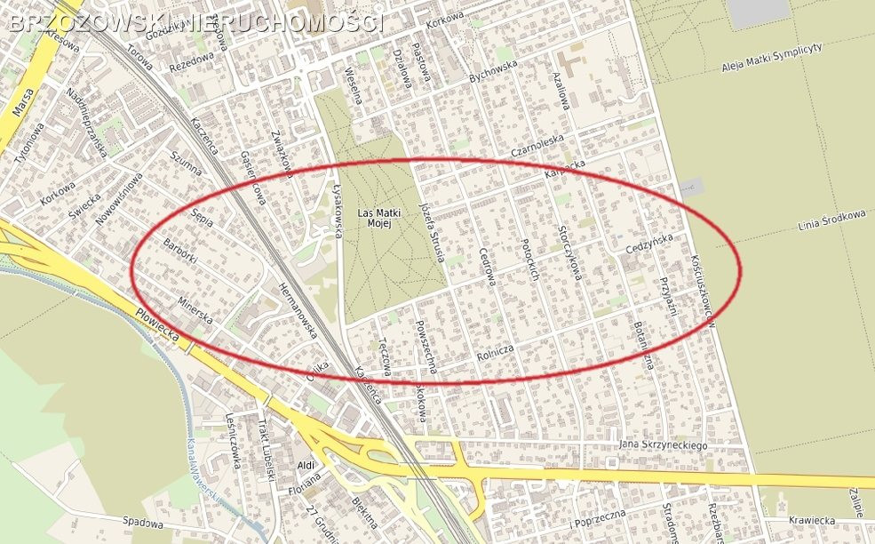 Marysin Wawerski, 1100 m2, MPZP, mieszkaniowa