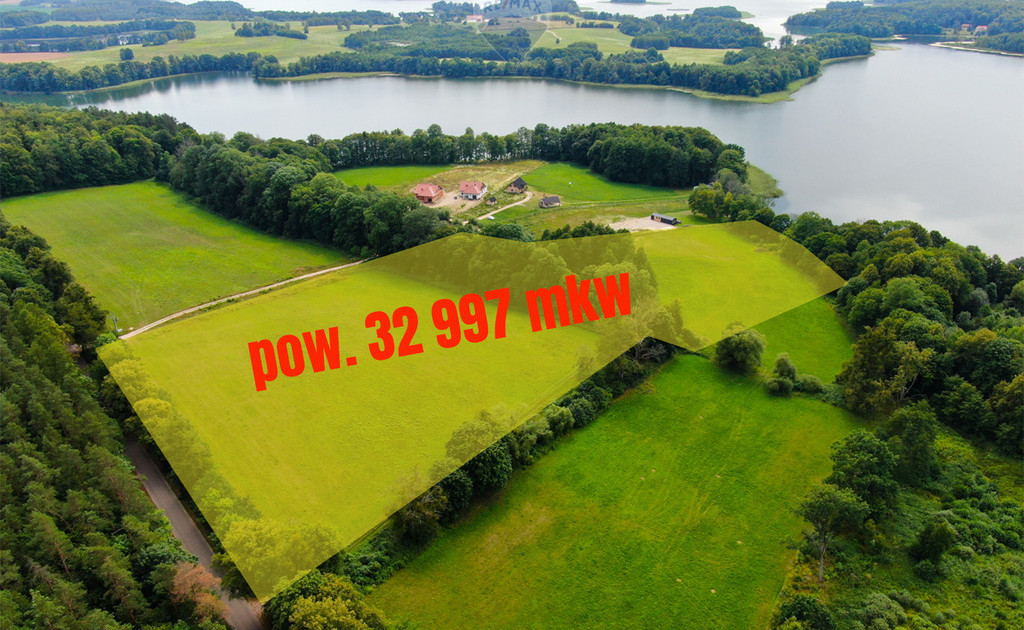 Działka 3,3 ha z własną linią brzegową j. Narie