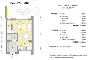 Mieszkanie z ogródkiem w Swoszowicach - 78,45 m2