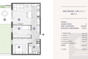 Mieszkanie na sprzedaż 60m2 Szczecin Dąbie Przestrzenna - zdjęcie 1