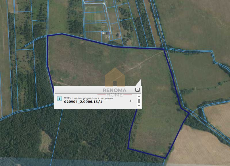 Działka powierzchni 19,64 ha w Miłogostowicach