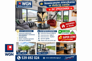 Mieszkanie na sprzedaż, 63 m², 3 pokoje Radomsko