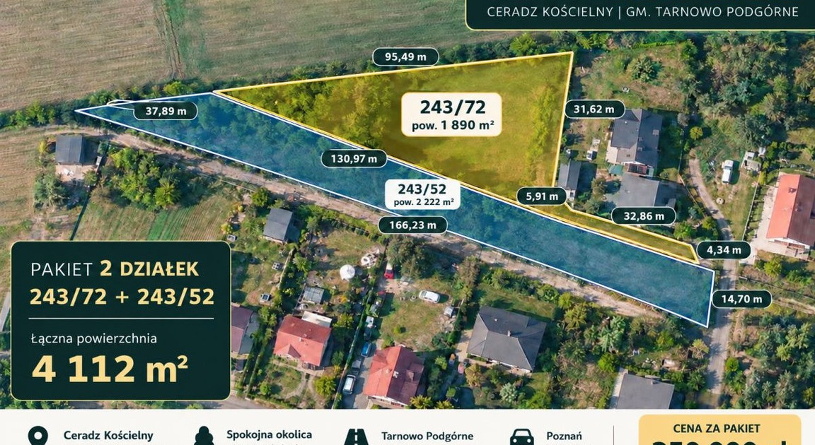Działka na sprzedaż - Widok 2