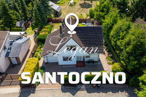 Dom z garażem w Santocznie, blisko jeziora.