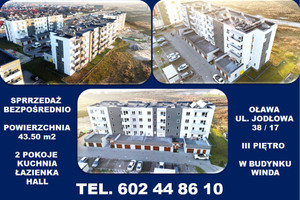 Oława 2 pokoje+kuchnia-IIIp.pow.43.50m2-balkon-winda-SPRZEDAŻ BEZPOŚREDNIO