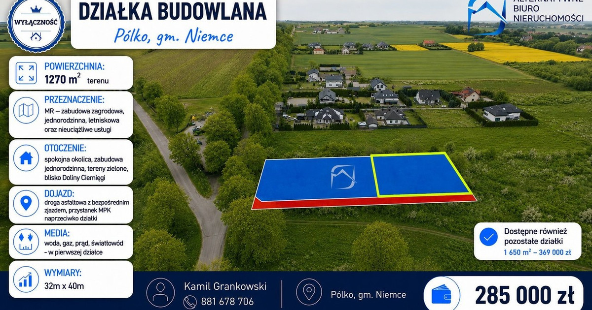 Działka na sprzedaż - Widok 2