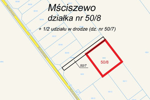 Działka budowlana w Mściszewie (MPZP) z udz. w dr