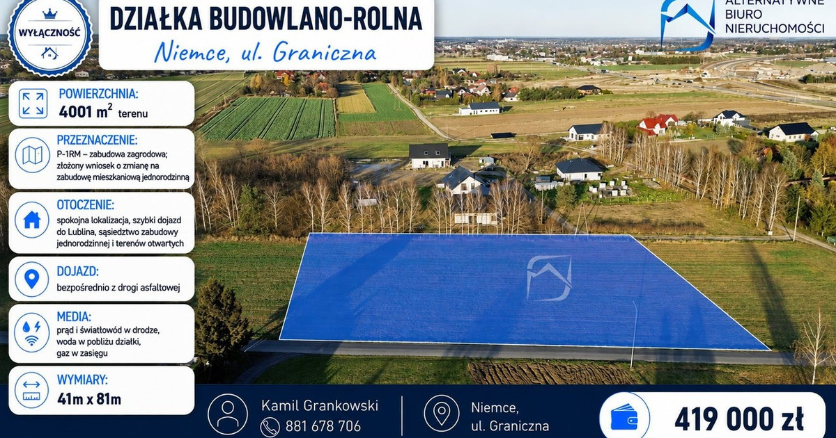 Działka na sprzedaż - Widok 2