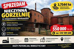 Sprzedam nieczynną gorzelnię w Minkowskie 3,7544ha
